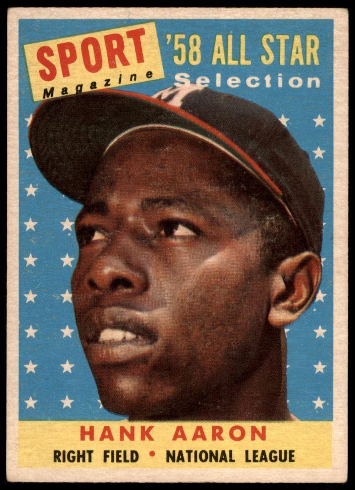 Hank Aaron 1958 Topps #488 AS at PristineAuction.com Hank Aaron 1958 Topps #488 AS at PristineAuction.com