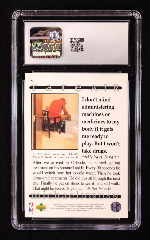 Michael Jordan 1994 Upper Deck Jordan Rare Air #27 (CGC 10) at PristineAuction.com Michael Jordan 1994 Upper Deck Jordan Rare Air #27 (CGC 10) at PristineAuction.com