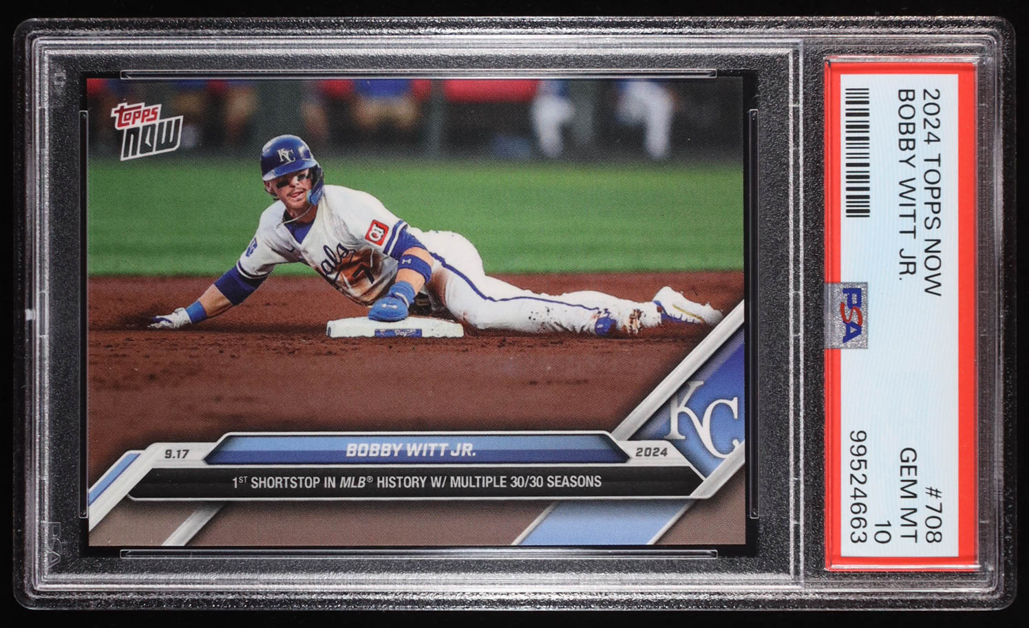Bobby Witt Jr. 2024 Topps Now #708 RC (PSA 10) at PristineAuction.com Bobby Witt Jr. 2024 Topps Now #708 RC (PSA 10) at PristineAuction.com
