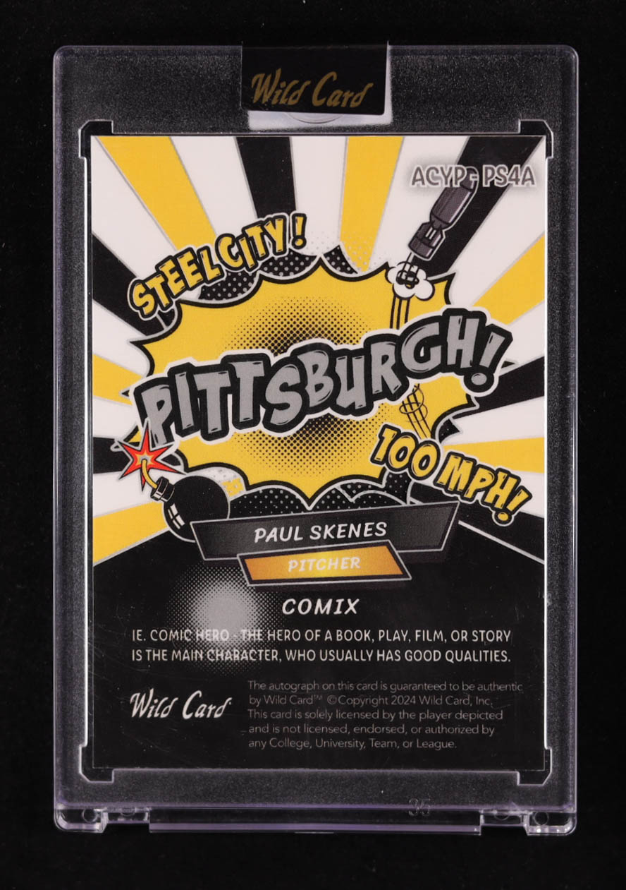 Paul Skenes 2024 Wild Card Alumination Comix Auto #ACYPPS4A RC #1/1 at PristineAuction.com Paul Skenes 2024 Wild Card Alumination Comix Auto #ACYPPS4A RC #1/1 at PristineAuction.com