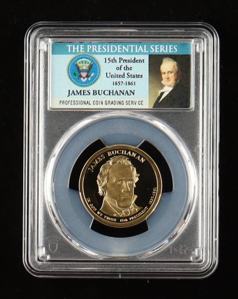 2010-S U.S. Presidential Proof $1 Coin - James Buchanan 15th President (PCGS PR69DCAM) at PristineAuction.com 2010-S U.S. Presidential Proof $1 Coin - James Buchanan 15th President (PCGS PR69DCAM) at PristineAuction.com