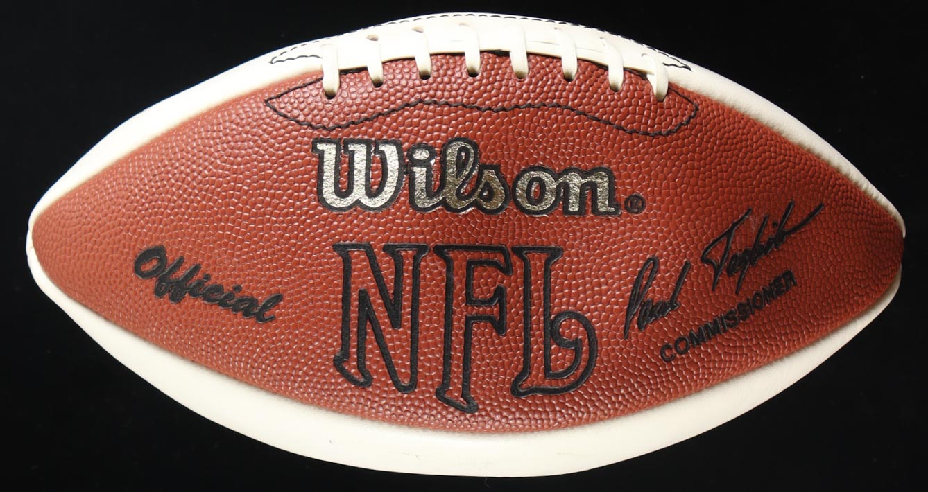 Jimmy Johnson Signed Pro Football Hall of Fame Logo NFL Football with Wood Display Stand (PSA) at PristineAuction.com Jimmy Johnson Signed Pro Football Hall of Fame Logo NFL Football with Wood Display Stand (PSA) at PristineAuction.com