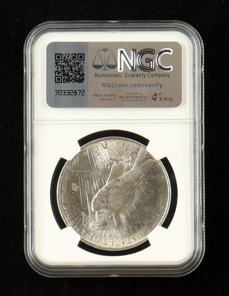 1922 Peace Silver Dollar (NGC BRILLIANT UNCIRCULATED) at PristineAuction.com 1922 Peace Silver Dollar (NGC BRILLIANT UNCIRCULATED) at PristineAuction.com