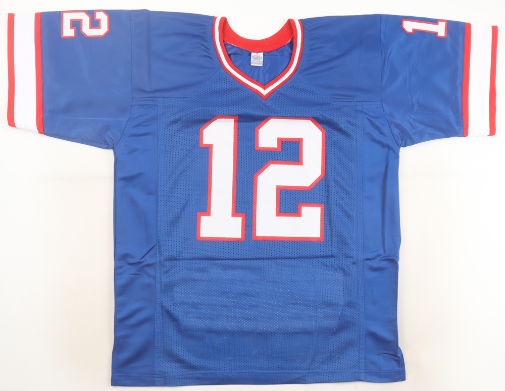 Jim Kelly Signed Career Highlight Stat Jersey (JSA) at PristineAuction.com Jim Kelly Signed Career Highlight Stat Jersey (JSA) at PristineAuction.com