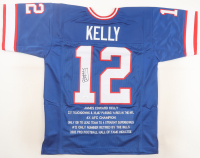 Jim Kelly Signed Career Highlight Stat Jersey (JSA) at PristineAuction.com