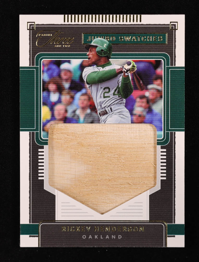 Rickey Henderson 2022 Panini Three and Two Jumbo Swatches Gold #45 #05/10 at PristineAuction.com Rickey Henderson 2022 Panini Three and Two Jumbo Swatches Gold #45 #05/10 at PristineAuction.com