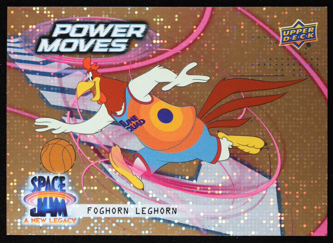 Foghorn Leghorn 2021 Upper Deck Space Jam A New Legacy Power Moves Mega Gold #PM6 at PristineAuction.com Foghorn Leghorn 2021 Upper Deck Space Jam A New Legacy Power Moves Mega Gold #PM6 at PristineAuction.com