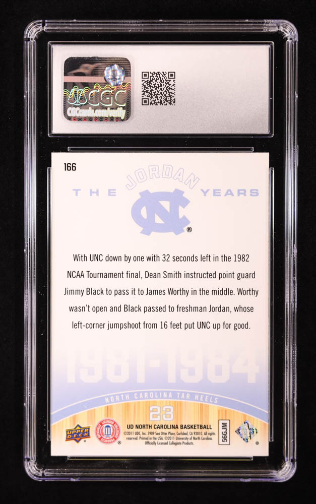 Michael Jordan 2010-11 Upper Deck North Carolina #166 (CGC 10) at PristineAuction.com Michael Jordan 2010-11 Upper Deck North Carolina #166 (CGC 10) at PristineAuction.com