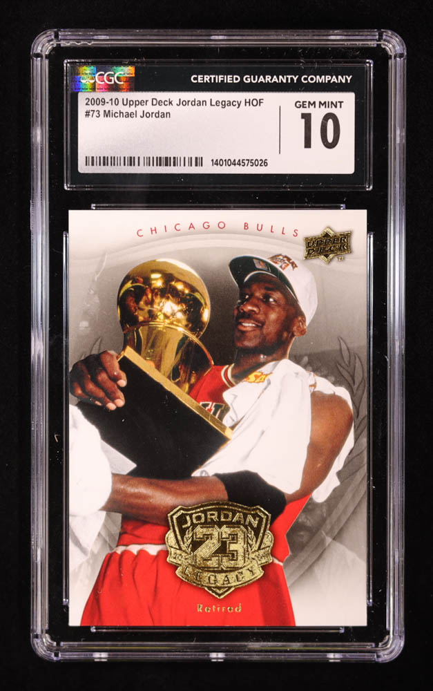 Michael Jordan 2009-10 Upper Deck Michael Jordan Legacy Collection Gold #73 (CGC 10) at PristineAuction.com Michael Jordan 2009-10 Upper Deck Michael Jordan Legacy Collection Gold #73 (CGC 10) at PristineAuction.com