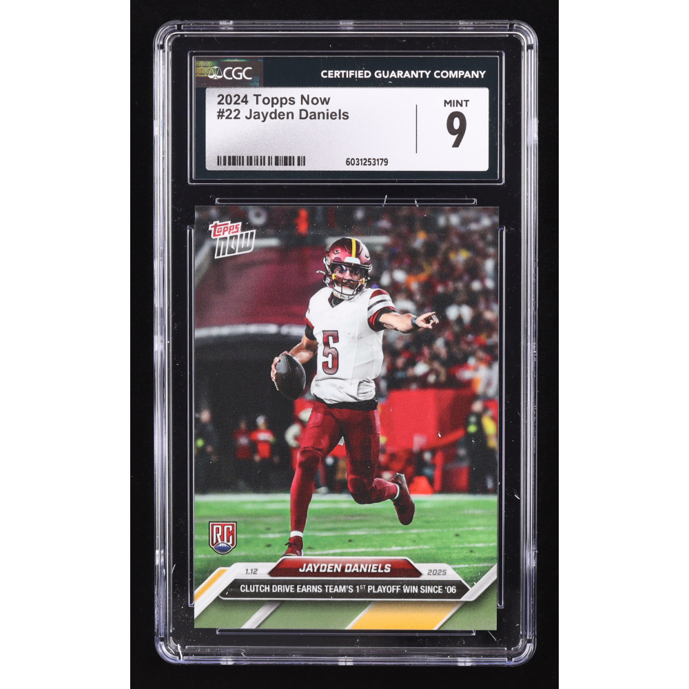 Jayden Daniels 2024 Topps Now #22 RC (CGC 9) at PristineAuction.com
