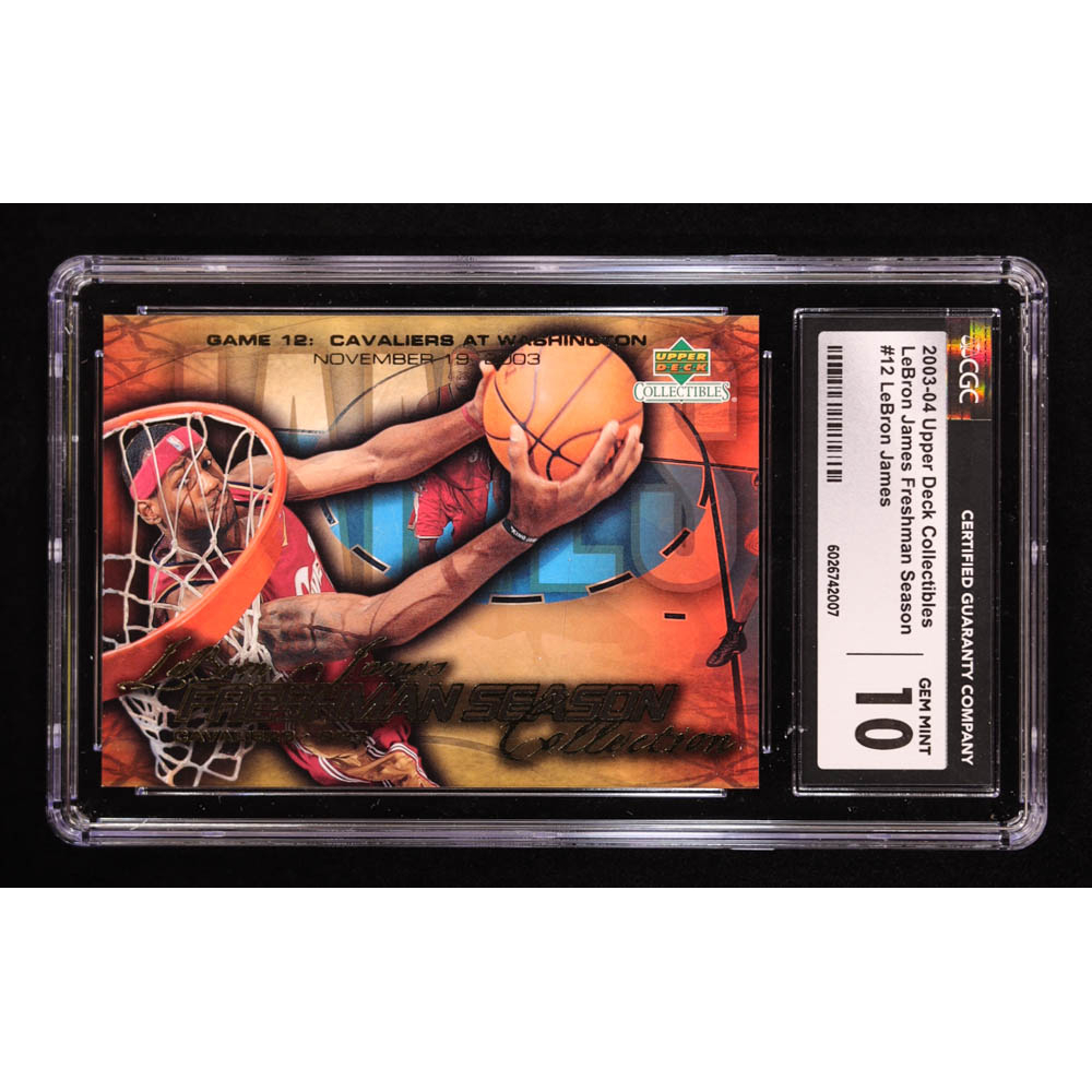 LeBron James 2004 Upper Deck LeBron James Freshman Season #12 (CGC 10) at PristineAuction.com
