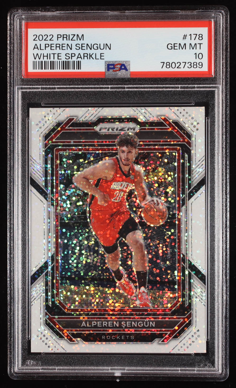 Alperen Sengun 2022-23 Panini Prizm Prizms White Sparkle #178 (PSA 10) at PristineAuction.com Alperen Sengun 2022-23 Panini Prizm Prizms White Sparkle #178 (PSA 10) at PristineAuction.com