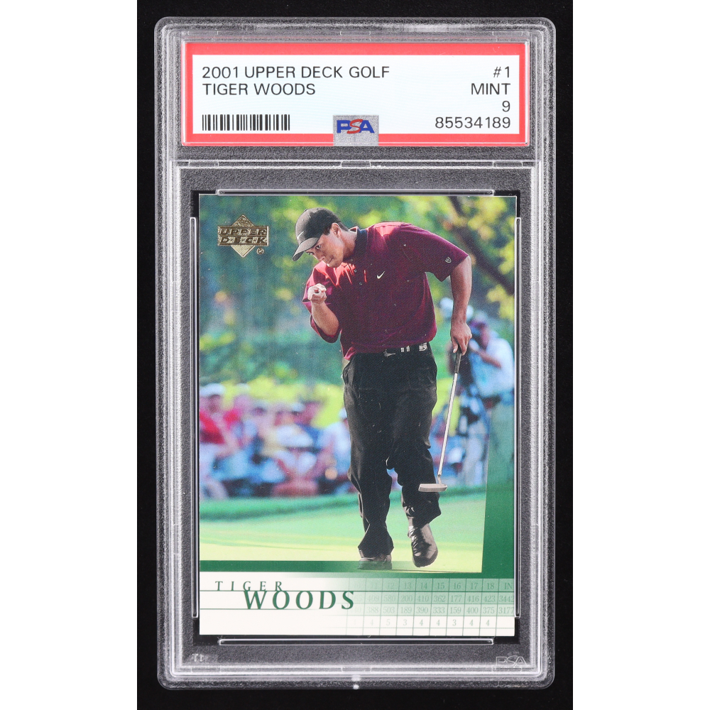 Tiger Woods 2001 Upper Deck #1 RC (PSA 9) at PristineAuction.com Tiger Woods 2001 Upper Deck #1 RC (PSA 9) at PristineAuction.com