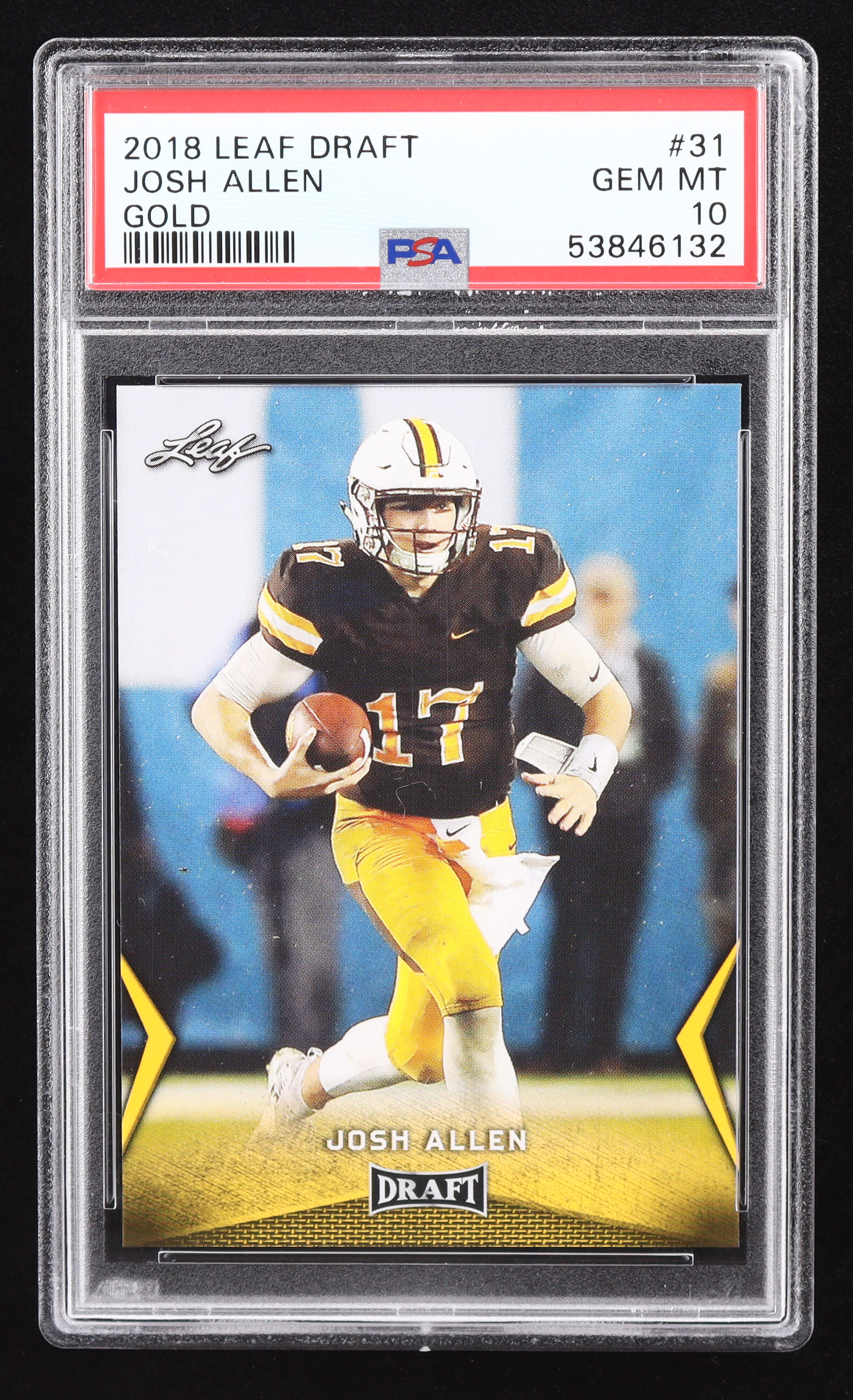 Josh Allen 2018 Leaf Draft Gold #31 RC (PSA 10) at PristineAuction.com Josh Allen 2018 Leaf Draft Gold #31 RC (PSA 10) at PristineAuction.com