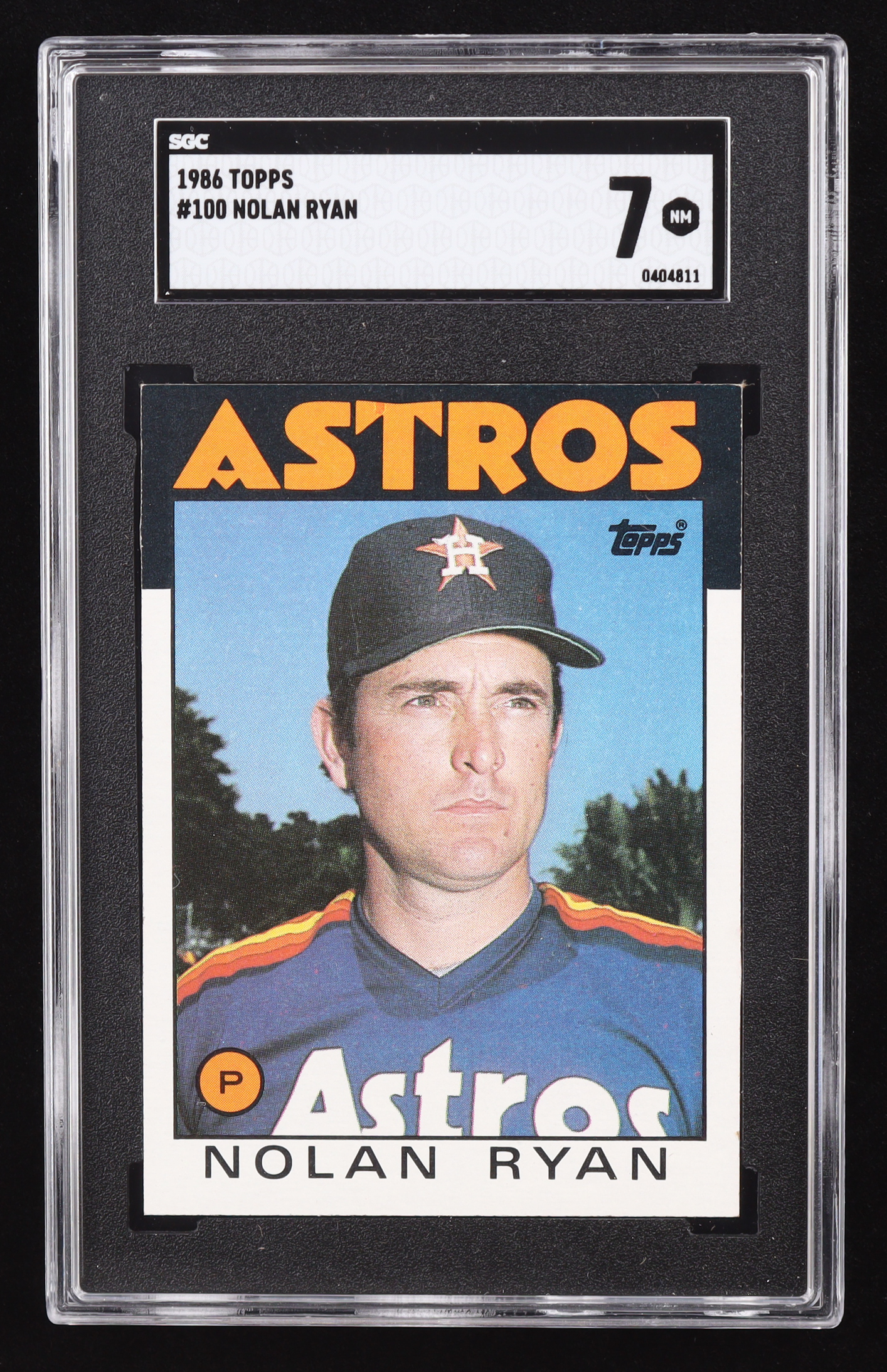 Nolan Ryan 1986 Topps #100 (SGC 7) at PristineAuction.com Nolan Ryan 1986 Topps #100 (SGC 7) at PristineAuction.com