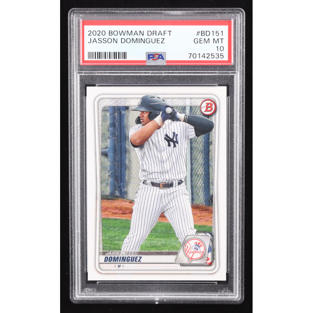 Jasson Dominguez 2020 Bowman Draft #BD151 RC (PSA 10) at PristineAuction.com Jasson Dominguez 2020 Bowman Draft #BD151 RC (PSA 10) at PristineAuction.com