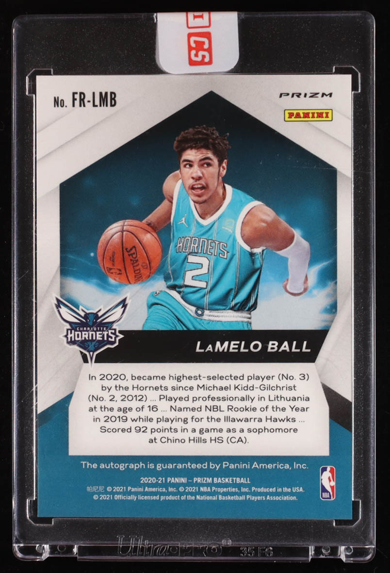 LaMelo Ball 2020-21 Panini Prizm Fast Break Rookie Autographs #25 RC at PristineAuction.com LaMelo Ball 2020-21 Panini Prizm Fast Break Rookie Autographs #25 RC at PristineAuction.com
