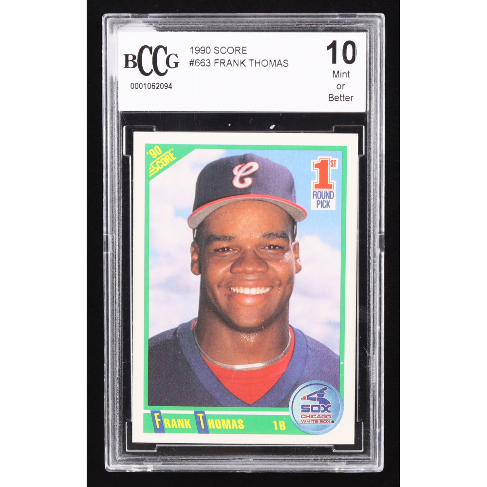 Frank Thomas 1990 Score #663 RC (BCCG 10) at PristineAuction.com
