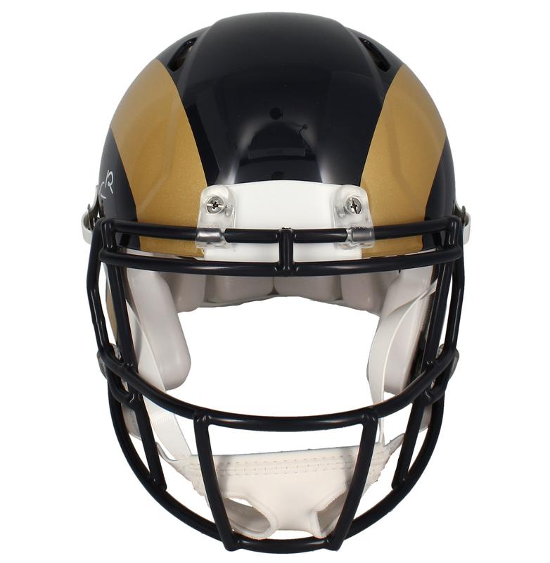 Puka Nacua Signed Rams Full-Size Throwback Alternate Speed Helmet (Fanatics) at PristineAuction.com Puka Nacua Signed Rams Full-Size Throwback Alternate Speed Helmet (Fanatics) at PristineAuction.com