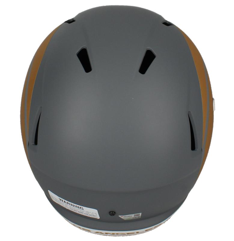 Puka Nacua Signed Rams Full-Size Slate Alternate Speed Helmet (Fanatics) at PristineAuction.com Puka Nacua Signed Rams Full-Size Slate Alternate Speed Helmet (Fanatics) at PristineAuction.com