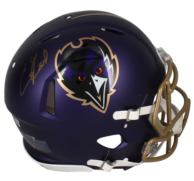 Ed Reed Signed Ravens Full-Size Authentic On-Field Alternate Speed Helmet (Beckett) at PristineAuction.com Ed Reed Signed Ravens Full-Size Authentic On-Field Alternate Speed Helmet (Beckett) at PristineAuction.com