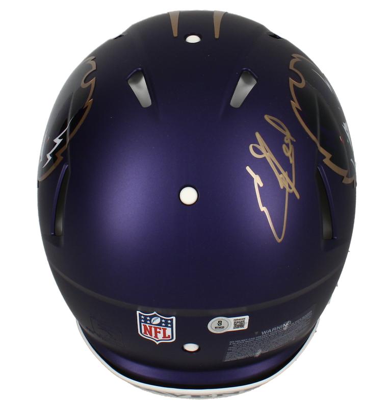 Ed Reed Signed Ravens Full-Size Authentic On-Field Alternate Speed Helmet (Beckett) at PristineAuction.com Ed Reed Signed Ravens Full-Size Authentic On-Field Alternate Speed Helmet (Beckett) at PristineAuction.com
