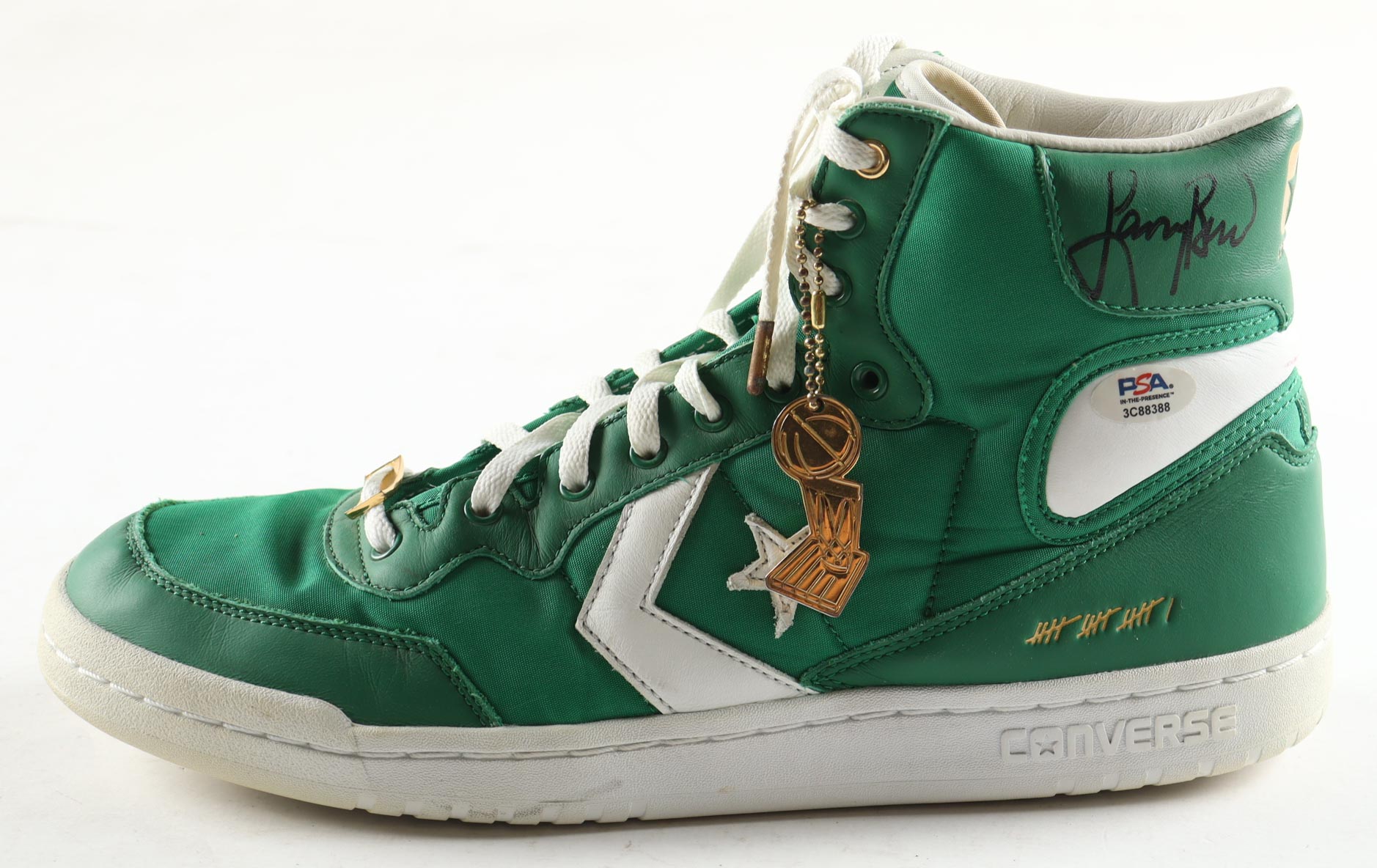 Larry Bird Signed 1984 Celtics Championship Edition Converse Basketball Shoe (PSA) at PristineAuction.com Larry Bird Signed 1984 Celtics Championship Edition Converse Basketball Shoe (PSA) at PristineAuction.com