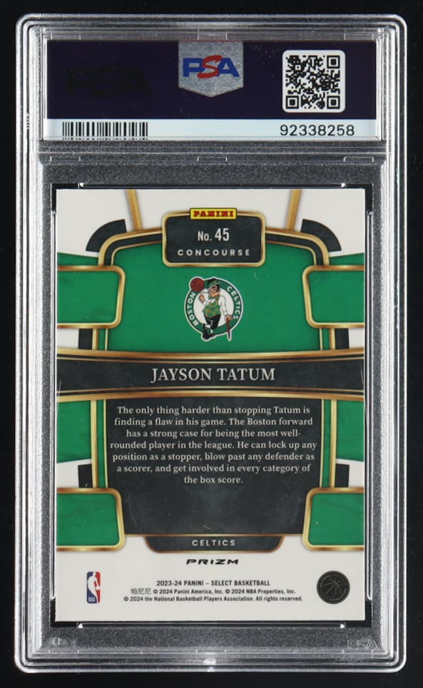 Jayson Tatum 2023-24 Select Prizms Orange Flash #45 (PSA 10) at PristineAuction.com Jayson Tatum 2023-24 Select Prizms Orange Flash #45 (PSA 10) at PristineAuction.com