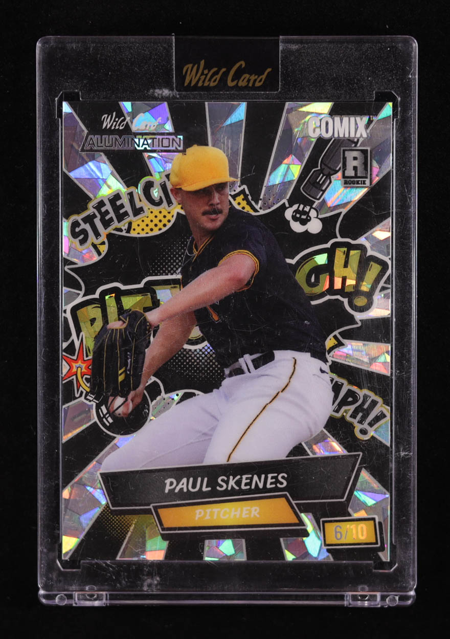 Paul Skenes 2024 Wild Card Alumination Comix Pittsburgh! Crystal #ACBP-PS2 #6/10 RC at PristineAuction.com Paul Skenes 2024 Wild Card Alumination Comix Pittsburgh! Crystal #ACBP-PS2 #6/10 RC at PristineAuction.com