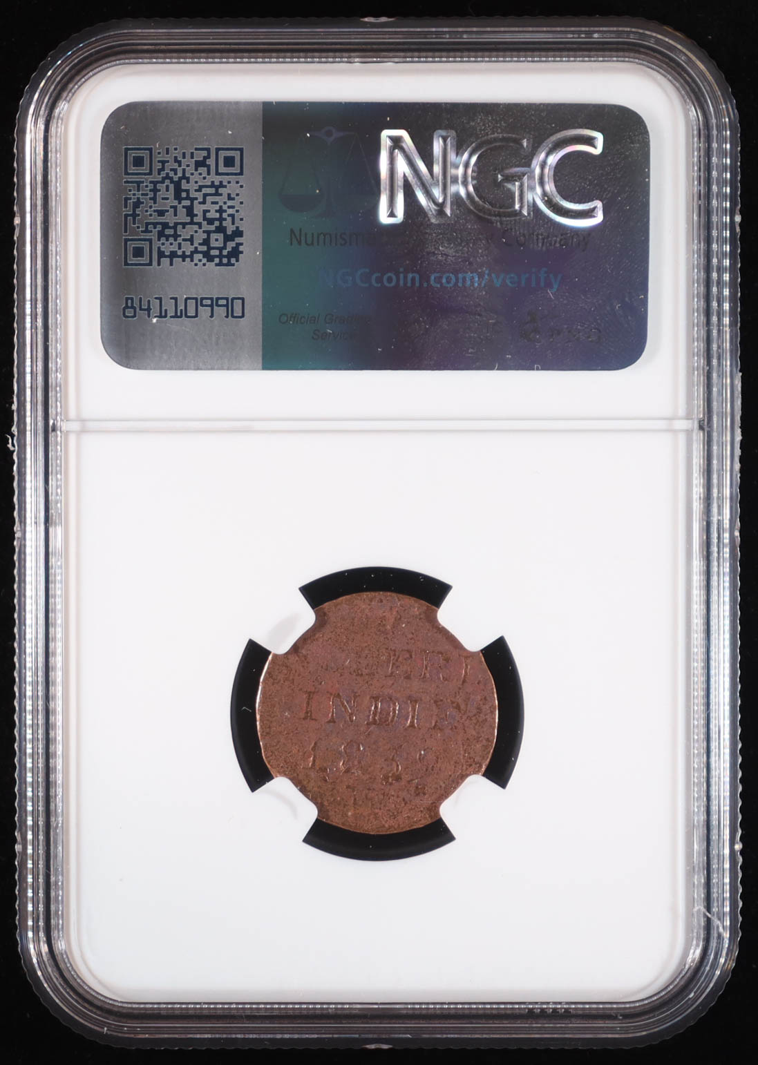1839-W N.E. Indies Cent - Krakatoa Hoard (NGC Genuine) at PristineAuction.com 1839-W N.E. Indies Cent - Krakatoa Hoard (NGC Genuine) at PristineAuction.com