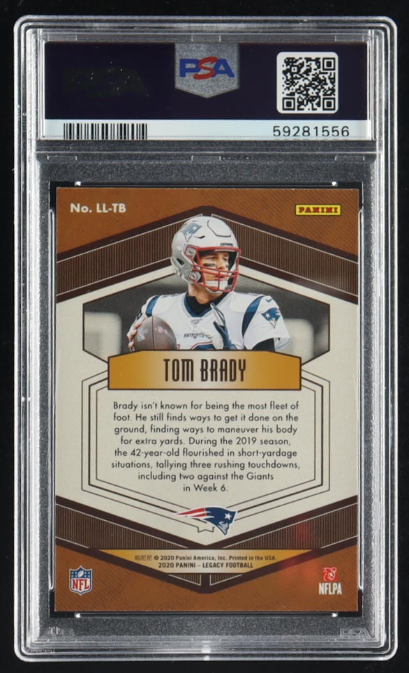 Tom Brady 2020 Panini Legacy Lasting Legacies #2 (PSA 10) at PristineAuction.com Tom Brady 2020 Panini Legacy Lasting Legacies #2 (PSA 10) at PristineAuction.com
