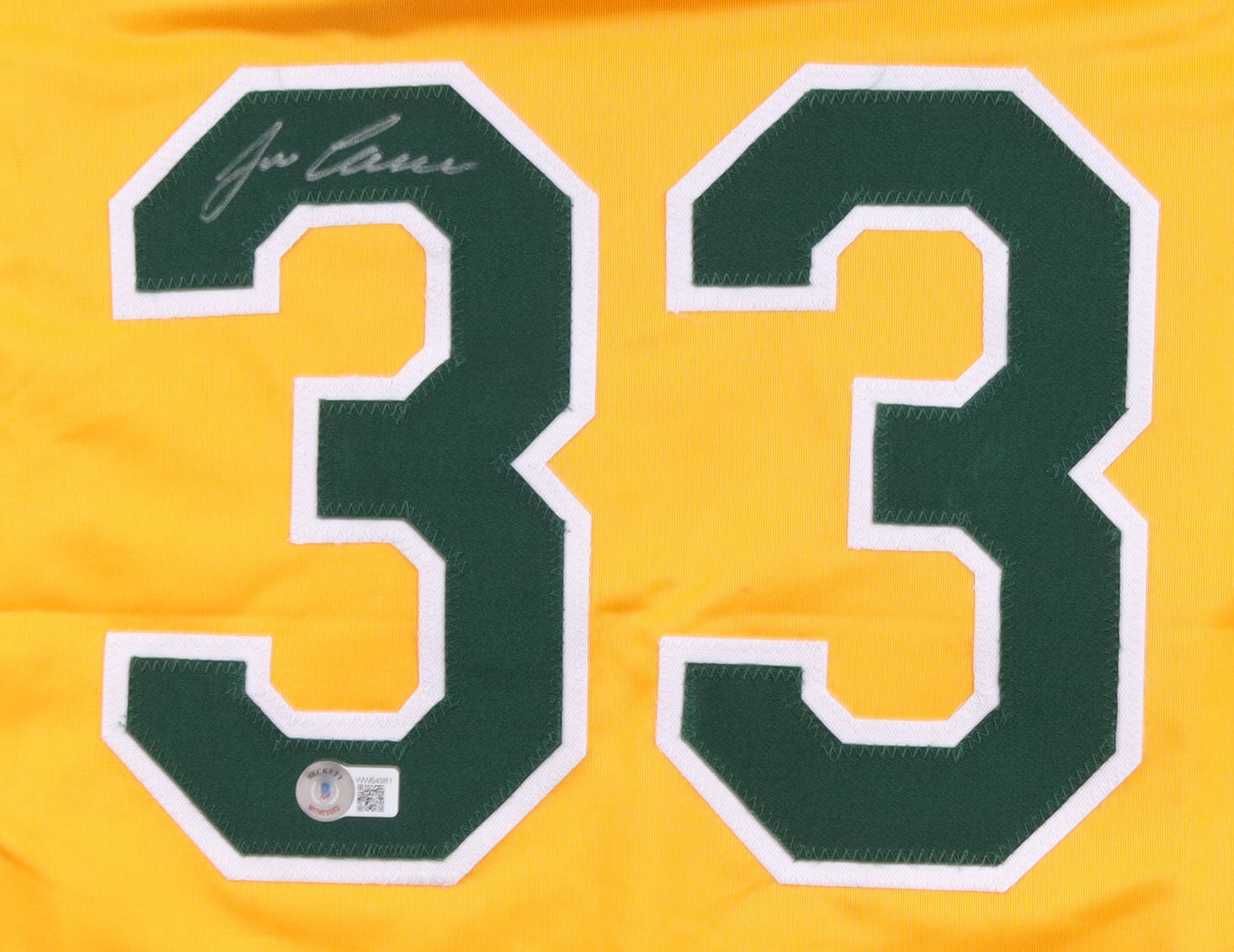 Jose Canseco Signed Jersey (Beckett) at PristineAuction.com Jose Canseco Signed Jersey (Beckett) at PristineAuction.com