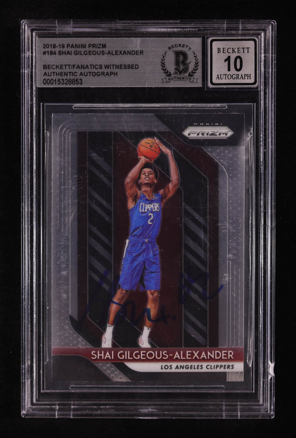 Shai Gilgeous-Alexander Signed 2018-19 Panini Prizm #184 RC (BGS | Auto 10) at PristineAuction.com Shai Gilgeous-Alexander Signed 2018-19 Panini Prizm #184 RC (BGS | Auto 10) at PristineAuction.com