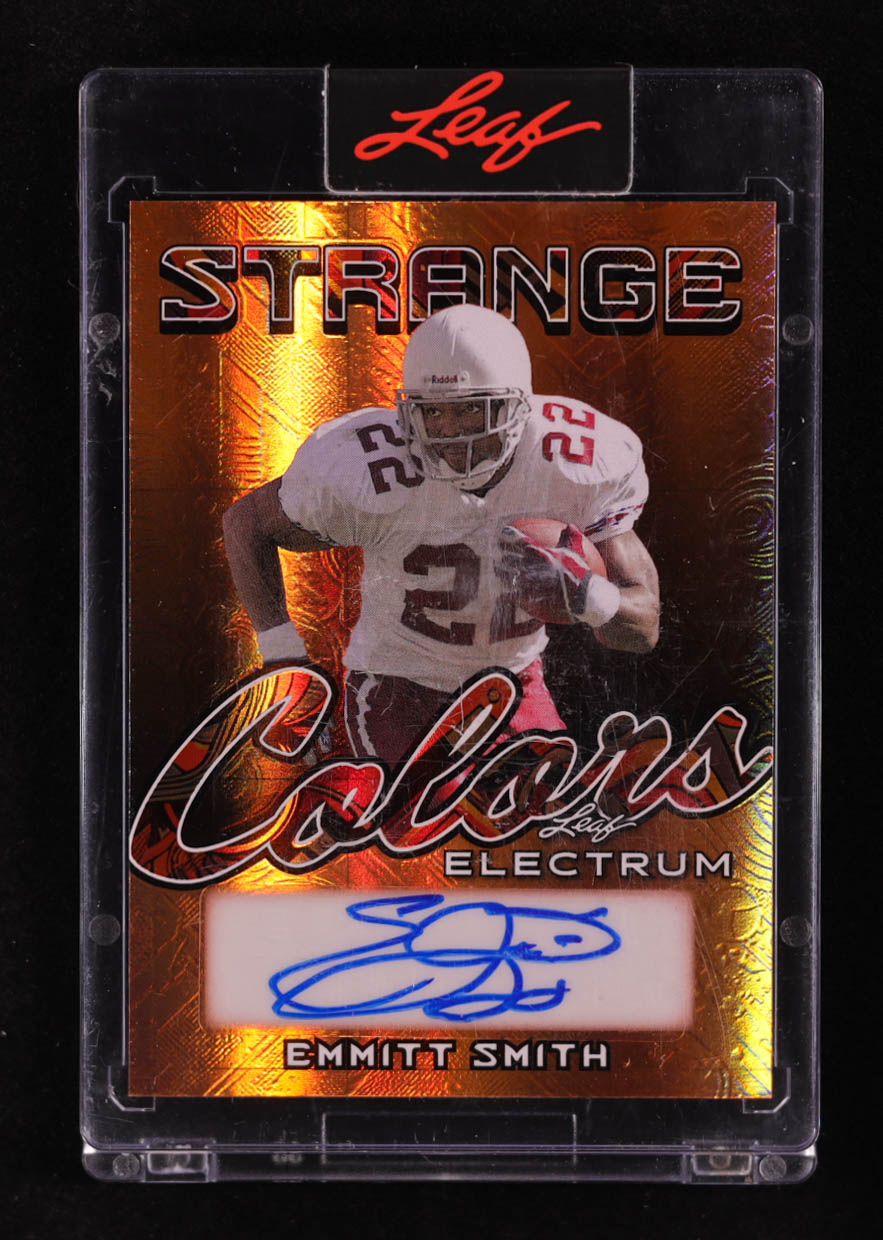 Emmitt Smith 2024 Leaf Electrum Strange Colors Autograph Bronze #SCES1 #10/15 at PristineAuction.com Emmitt Smith 2024 Leaf Electrum Strange Colors Autograph Bronze #SCES1 #10/15 at PristineAuction.com