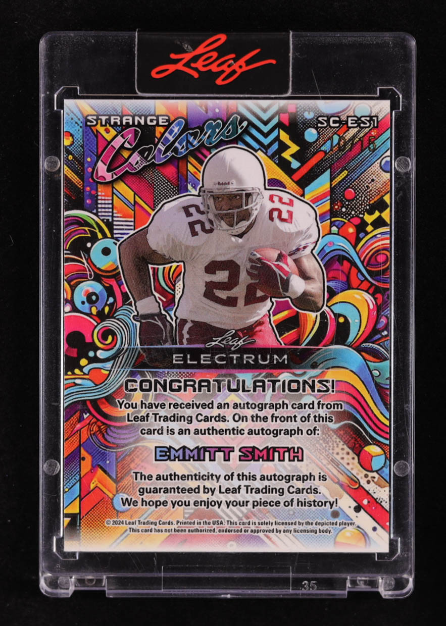 Emmitt Smith 2024 Leaf Electrum Strange Colors Autograph Bronze #SCES1 #10/15 at PristineAuction.com Emmitt Smith 2024 Leaf Electrum Strange Colors Autograph Bronze #SCES1 #10/15 at PristineAuction.com