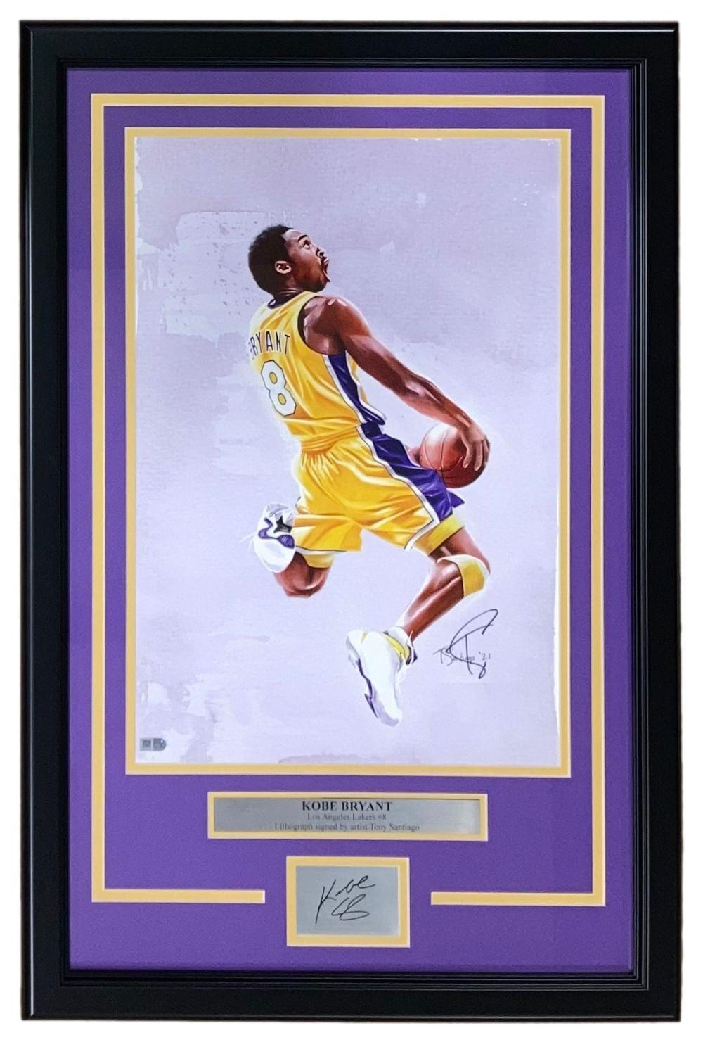 Tony Santiago Signed "Kobe Bryant" Custom Framed Lithograph (Sports Integrity) at PristineAuction.com Tony Santiago Signed "Kobe Bryant" Custom Framed Lithograph (Sports Integrity) at PristineAuction.com