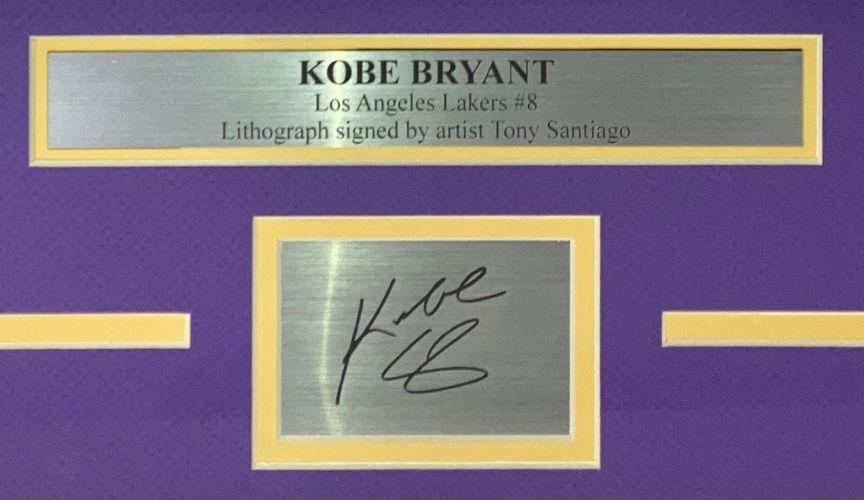 Tony Santiago Signed "Kobe Bryant" Custom Framed Lithograph (Sports Integrity) at PristineAuction.com Tony Santiago Signed "Kobe Bryant" Custom Framed Lithograph (Sports Integrity) at PristineAuction.com