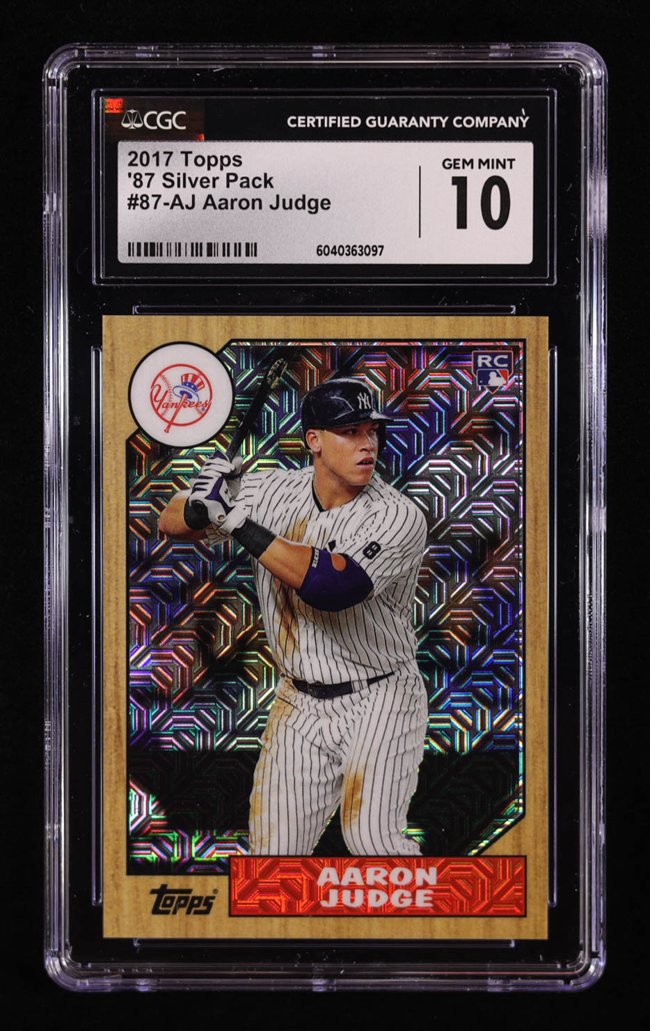 Aaron Judge 2017 Topps '87 Topps Silver Pack Chrome #87AJ RC (CGC 10) at PristineAuction.com Aaron Judge 2017 Topps '87 Topps Silver Pack Chrome #87AJ RC (CGC 10) at PristineAuction.com