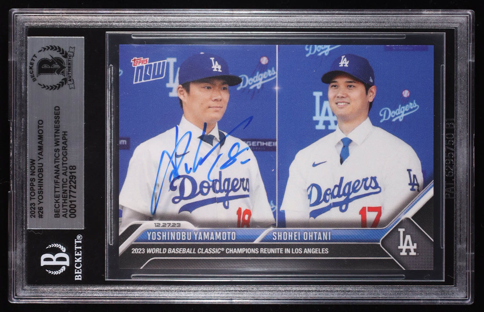 Yoshinobu Yamamoto Signed 2023 Topps Now Offseason #OS26 (BGS | Auto Grade BGS Authentic) at PristineAuction.com Yoshinobu Yamamoto Signed 2023 Topps Now Offseason #OS26 (BGS | Auto Grade BGS Authentic) at PristineAuction.com