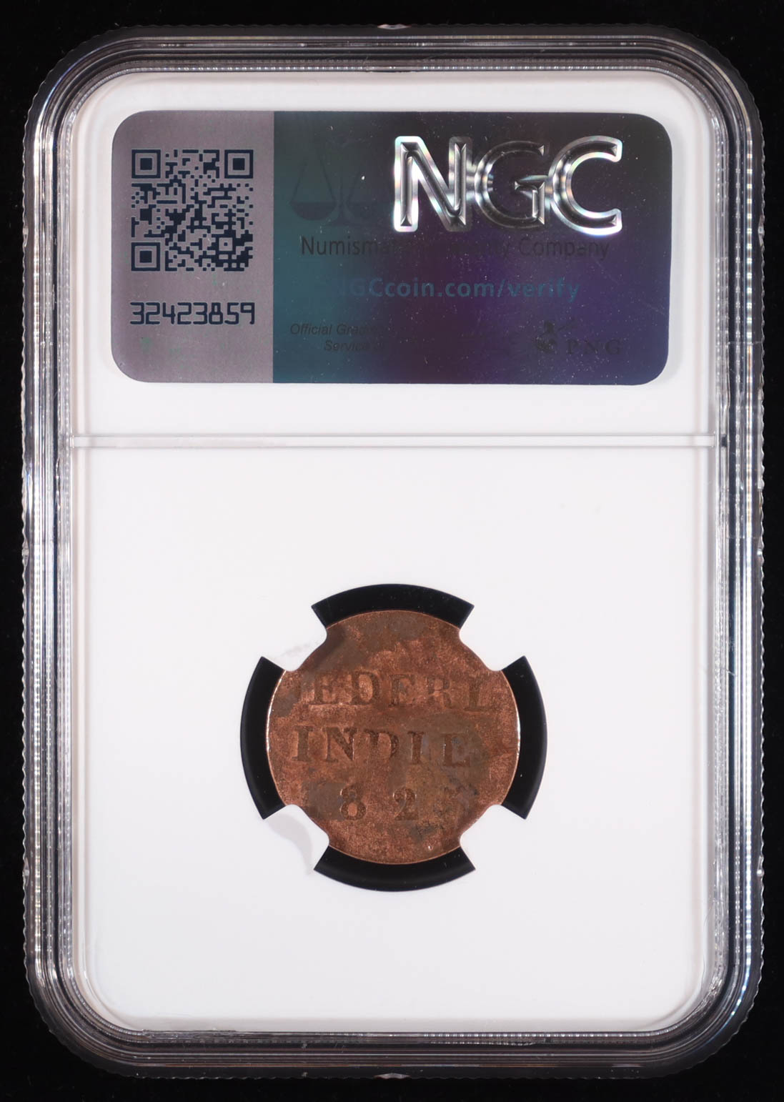 1825-S N.E. Indies 1/4 Shilling - Krakatoa Hoard (NGC Genuine) at PristineAuction.com 1825-S N.E. Indies 1/4 Shilling - Krakatoa Hoard (NGC Genuine) at PristineAuction.com