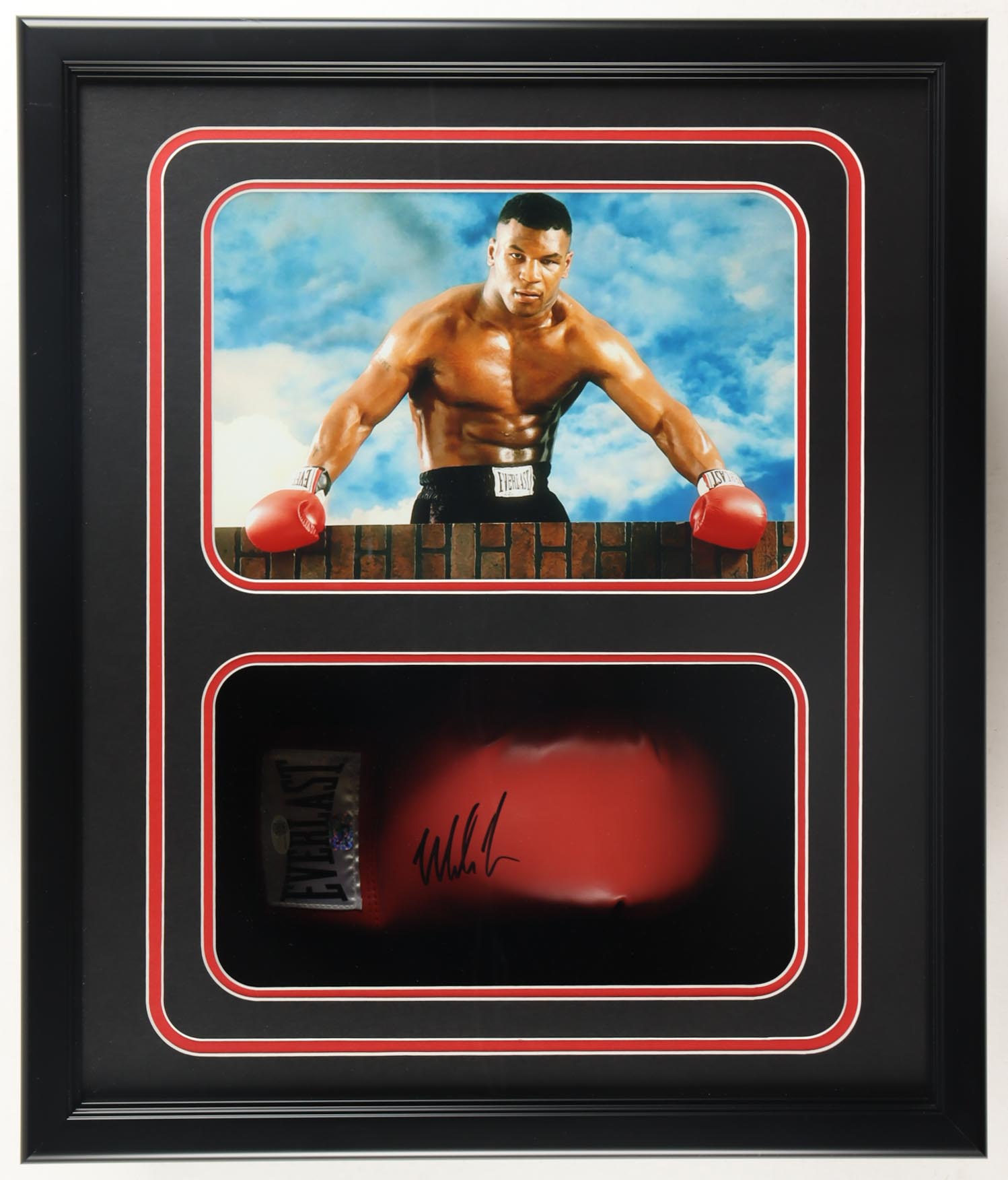 Mike Tyson Signed Custom Framed Shadowbox Everlast Boxing Glove Display ...