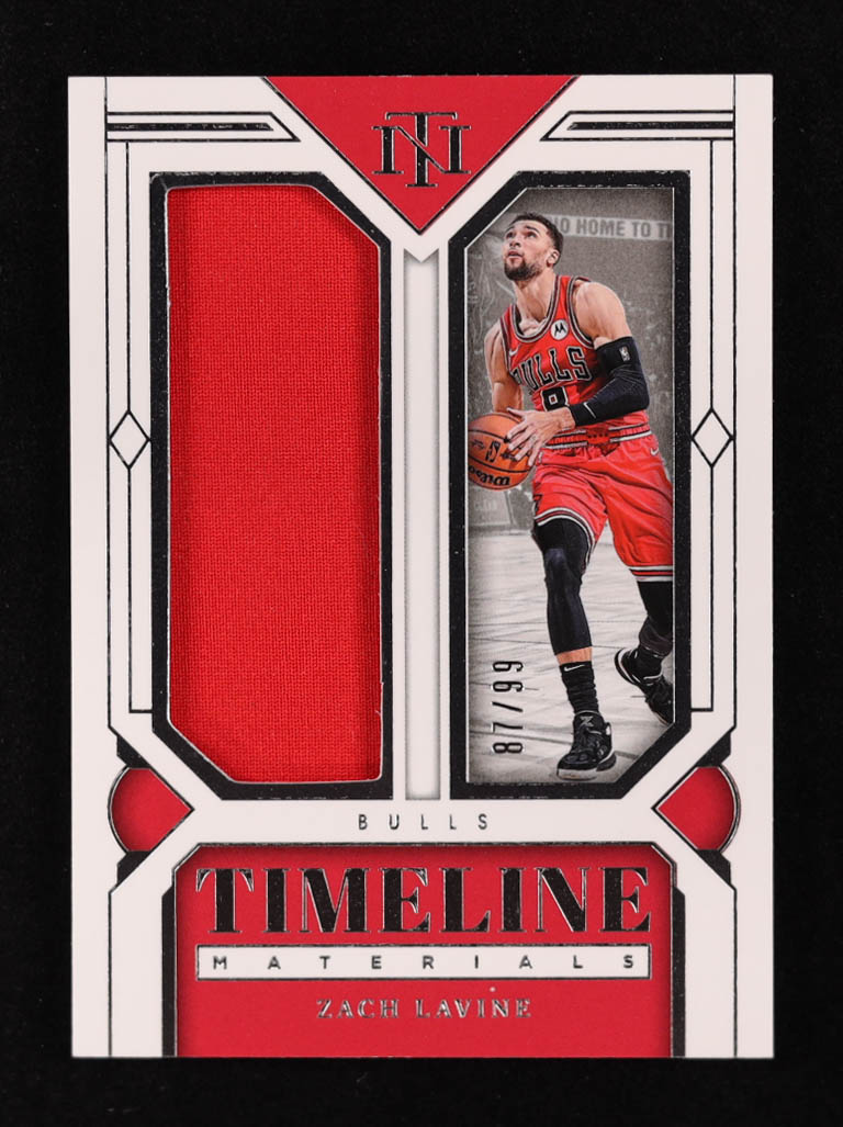 Zach LaVine 2023-24 Panini National Treasures Timeline Materials #30 #87/99 at PristineAuction.com Zach LaVine 2023-24 Panini National Treasures Timeline Materials #30 #87/99 at PristineAuction.com