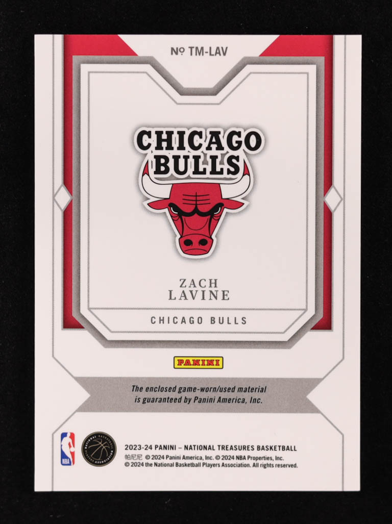 Zach LaVine 2023-24 Panini National Treasures Timeline Materials #30 #87/99 at PristineAuction.com Zach LaVine 2023-24 Panini National Treasures Timeline Materials #30 #87/99 at PristineAuction.com