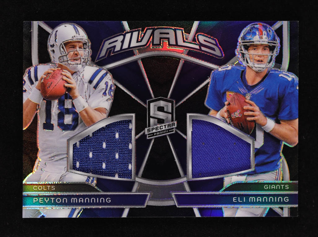 Eli Manning / Peyton Manning 2024 Panini Spectra Rivals Materials #8 #06/99 at PristineAuction.com Eli Manning / Peyton Manning 2024 Panini Spectra Rivals Materials #8 #06/99 at PristineAuction.com