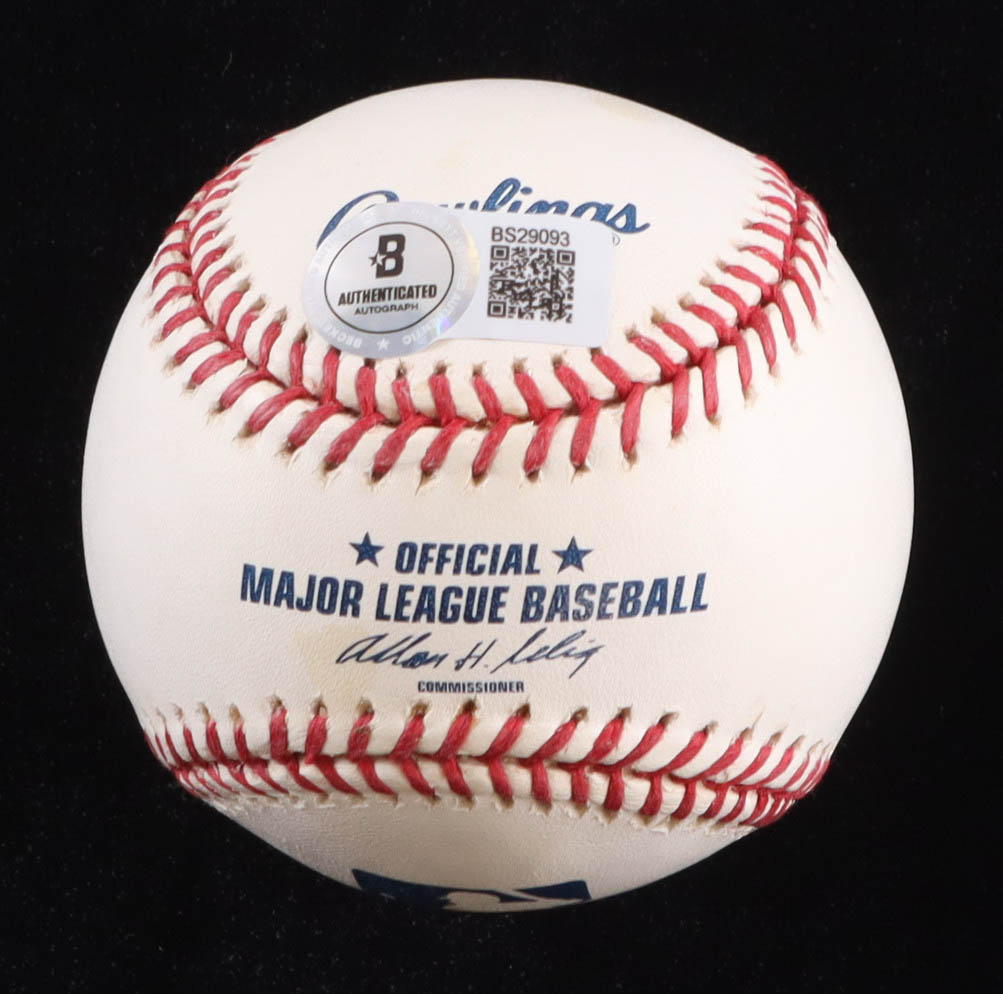 Todd Worrell Signed OML Baseball Inscribed "86 NL ROY" (Beckett) at PristineAuction.com Todd Worrell Signed OML Baseball Inscribed "86 NL ROY" (Beckett) at PristineAuction.com