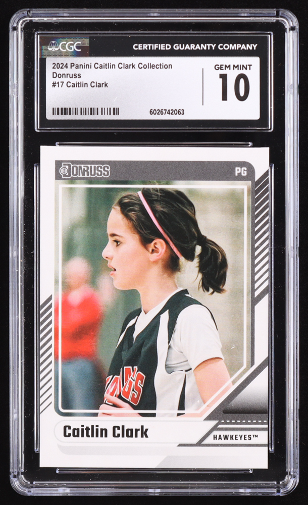 Caitlin Clark 2024 Panini Caitlin Clark Collection Donruss #17 RC (CGC 10) at PristineAuction.com Caitlin Clark 2024 Panini Caitlin Clark Collection Donruss #17 RC (CGC 10) at PristineAuction.com