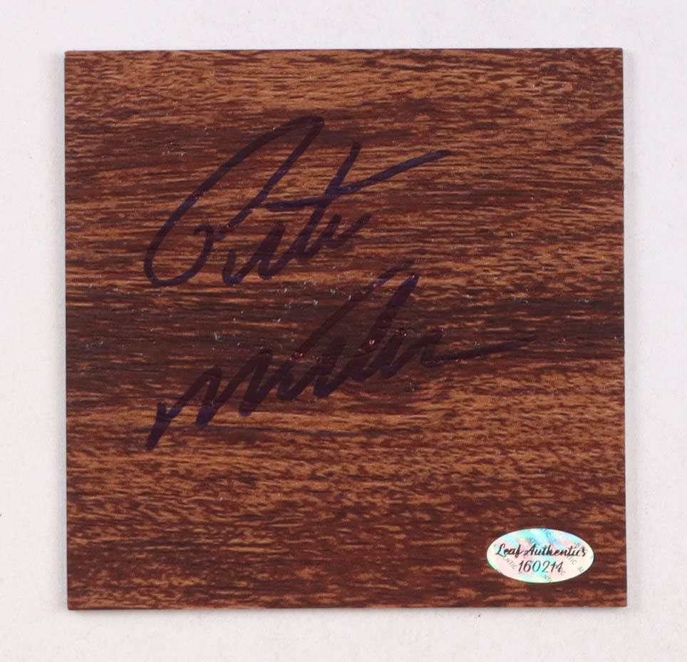 Pete Weber Signed 4x4 Wood Floor Piece (Leaf) at PristineAuction.com Pete Weber Signed 4x4 Wood Floor Piece (Leaf) at PristineAuction.com