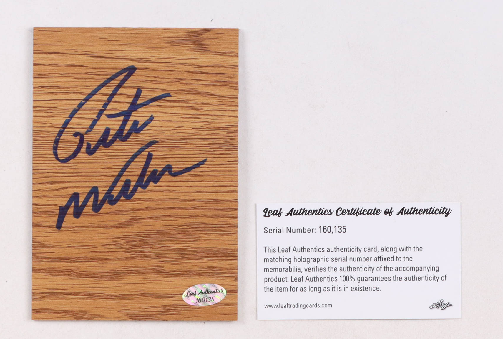 Pete Weber Signed 4x5 Wood Floor Piece (Leaf) at PristineAuction.com Pete Weber Signed 4x5 Wood Floor Piece (Leaf) at PristineAuction.com