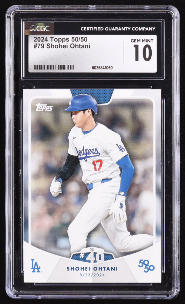 Shohei Ohtani 2024 Topps 50/50 #79 (CGC 10) at PristineAuction.com Shohei Ohtani 2024 Topps 50/50 #79 (CGC 10) at PristineAuction.com
