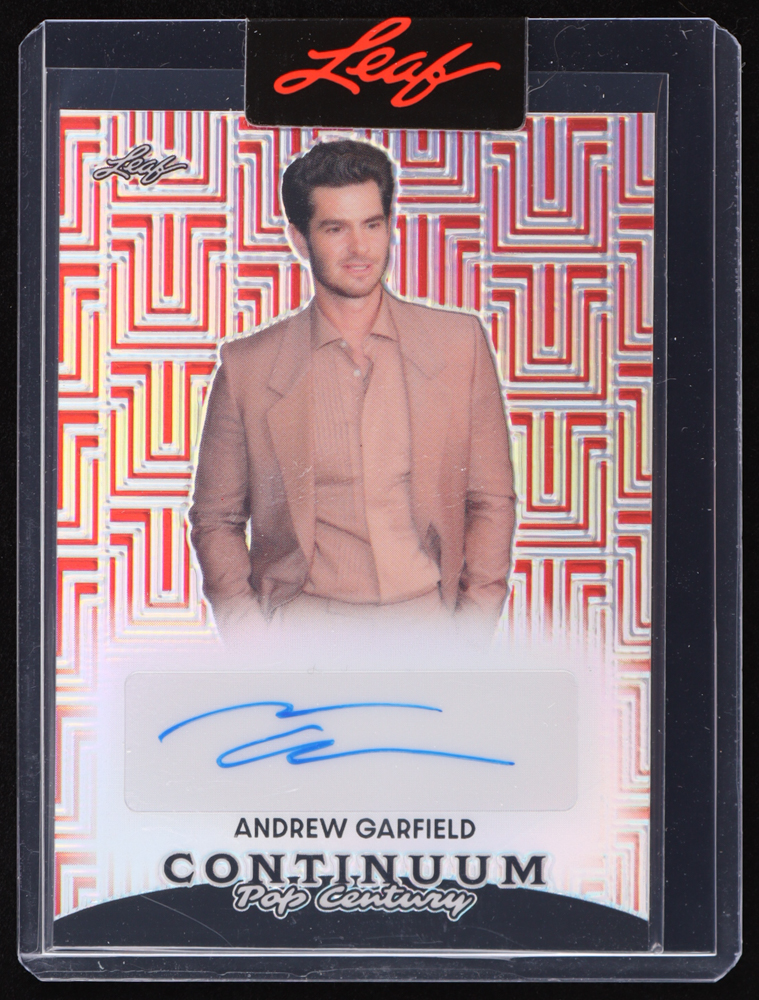 Andrew Garfield 2023 Leaf Pop Century Continuum Autographs Prismatic Red #BAAG1 #7/49 at PristineAuction.com Andrew Garfield 2023 Leaf Pop Century Continuum Autographs Prismatic Red #BAAG1 #7/49 at PristineAuction.com